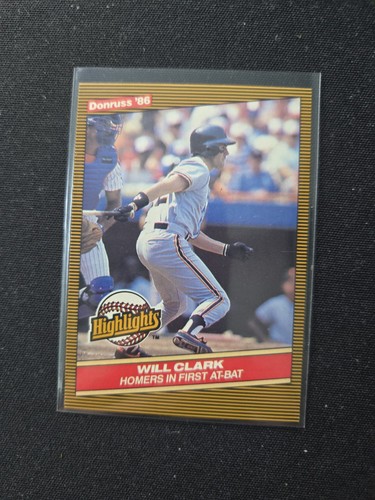 Will Clark #1 1986 Donruss Highlights card