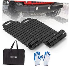 Tire Traction Mats Portable Recovery Tracks for Off Road 4X4 Snow, Ice,