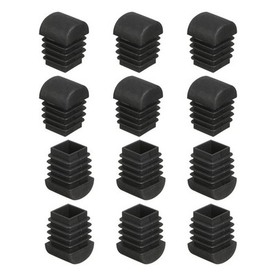0.8x0.8 Inch Square Plastic Plug, 12 Pcs End Cap Plug Cap Insert