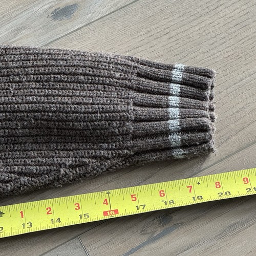 Gap Sweater Men’s XL Brown Chunky Knit Dual Full Zip Wool Blend Long Sleeve - Picture 13 of 17