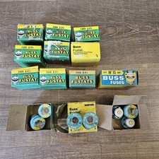 Mixed Lot 48 NOS BUSS FUSTAT fuses S 4 1/2 S 3 1/2 S9 W15 S10, S 1 1/4 Untested