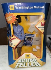 Vintage Washington Mutual Action Teller Doll Bank Employee In Box