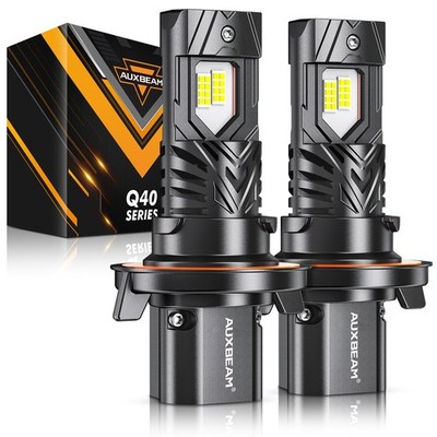 AUXBEAM Canbus H13 9008 LED Headlight Bulbs White 6500K Hi/Low Beam 130W 30000LM