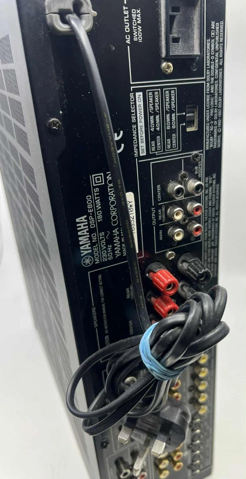 Yamaha DSP-E800 AV Surround Sound Processor/Amplifier (Black) - Image 2 of 4