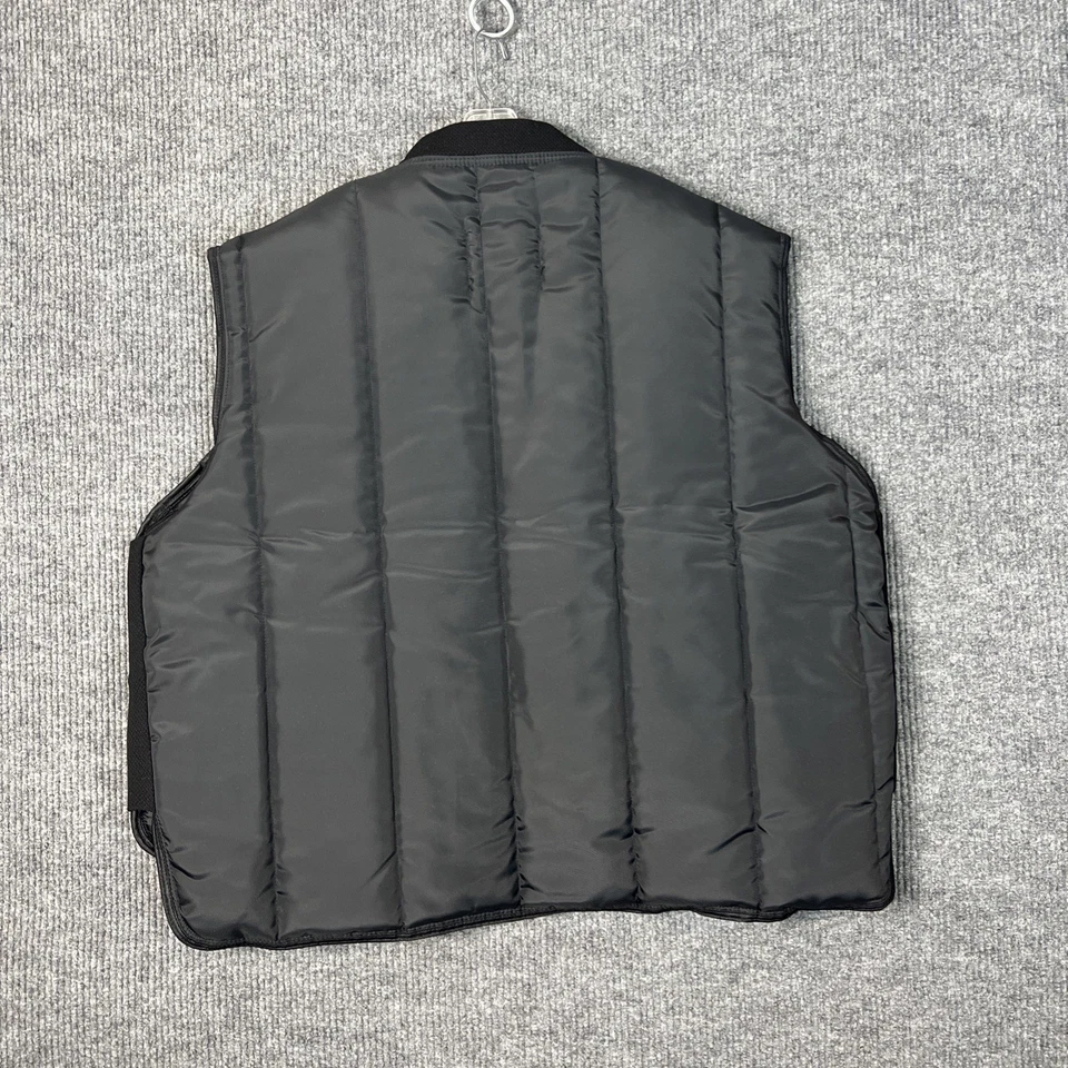Chaleco de nailon con cremallera completa Refrigiwear para hombre talla 4XL negro acolchado ropa de trabajo frío extremo Foto 2 de 4