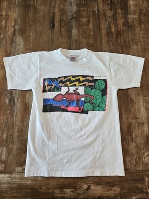Vintage 80s Santa Fe Desert Scene Lizard T-Shirt Cotton Size M