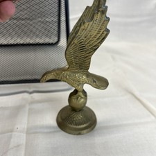 Eagle Vintage Federal Style BRASS ON Ball Flying Wings Paperweight Statue ART