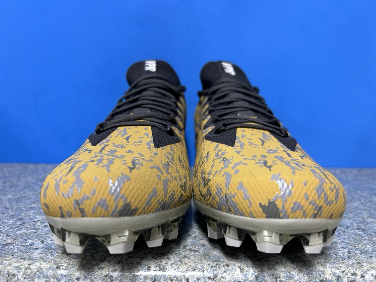 Nike Vapor Untouchable Pro Camo Football Cleats Gold Gray  display picture 1
