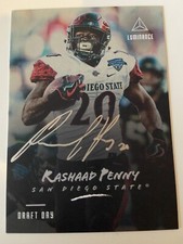 2018 Luminance Draft Day Silver Signature RASHAAD PENNY AUTO RC! ON CARD!