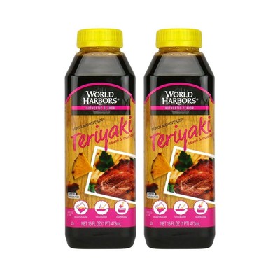 World Harbors Maui Mountain Teriyaki Sauce & Marinade Perfect for Fish Chicke...