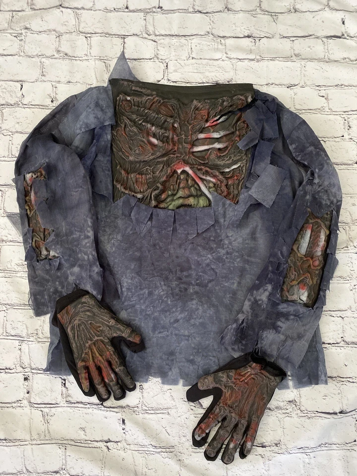 Disfraz Cadáver Podrido Caminar Zombi Top Guantes Disfraz Niños Talla M 8-10 Nuevo sin Etiquetas Foto 2 de 4