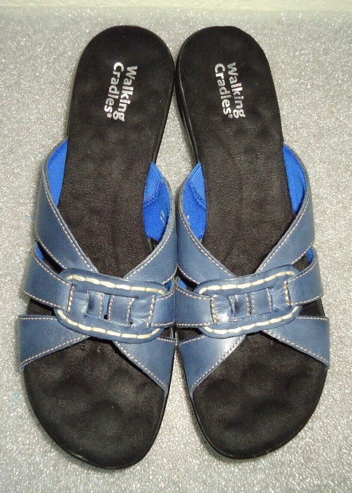 Walking Cradle Coco Women's Wedge Blue Sandals Size-9N/39 - Image 4 of 4