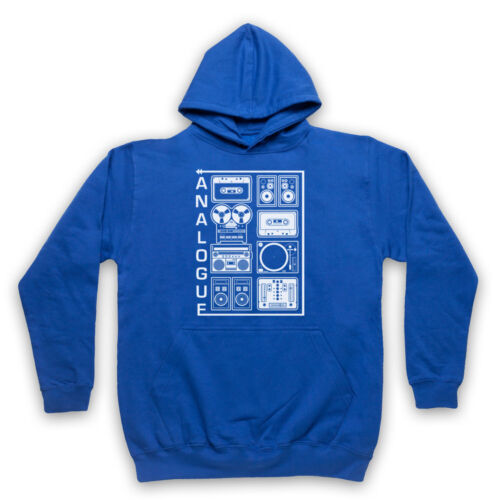 ANALOGUE AUDIO EQUIPMENT RECORDING MUSIC RETRO COOL UNISEX ADULTS HOODIE - Picture 1 of 11