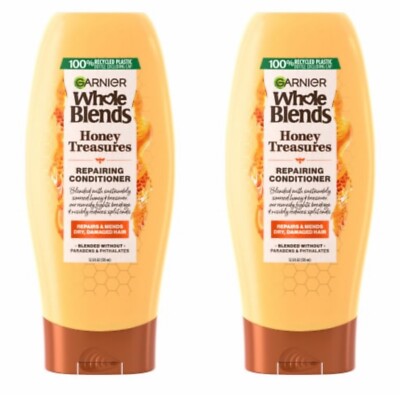 Lot Of 2! Garnier Whole Blends Honey Treasures Repairing Conditioner 12.5oz Each