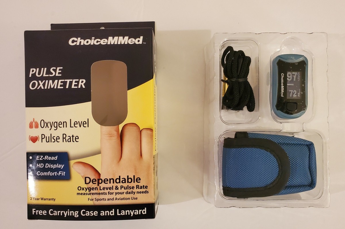 O2 Finger Moniter O2 Sensor CHOICEMMED Pulse Oximeter - Easy-to-Use Finger Oxygen Monitor ...