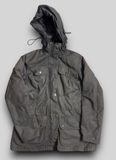 Barbour Faye Drawstring Wax Jacket Ladies Uk 10 Black