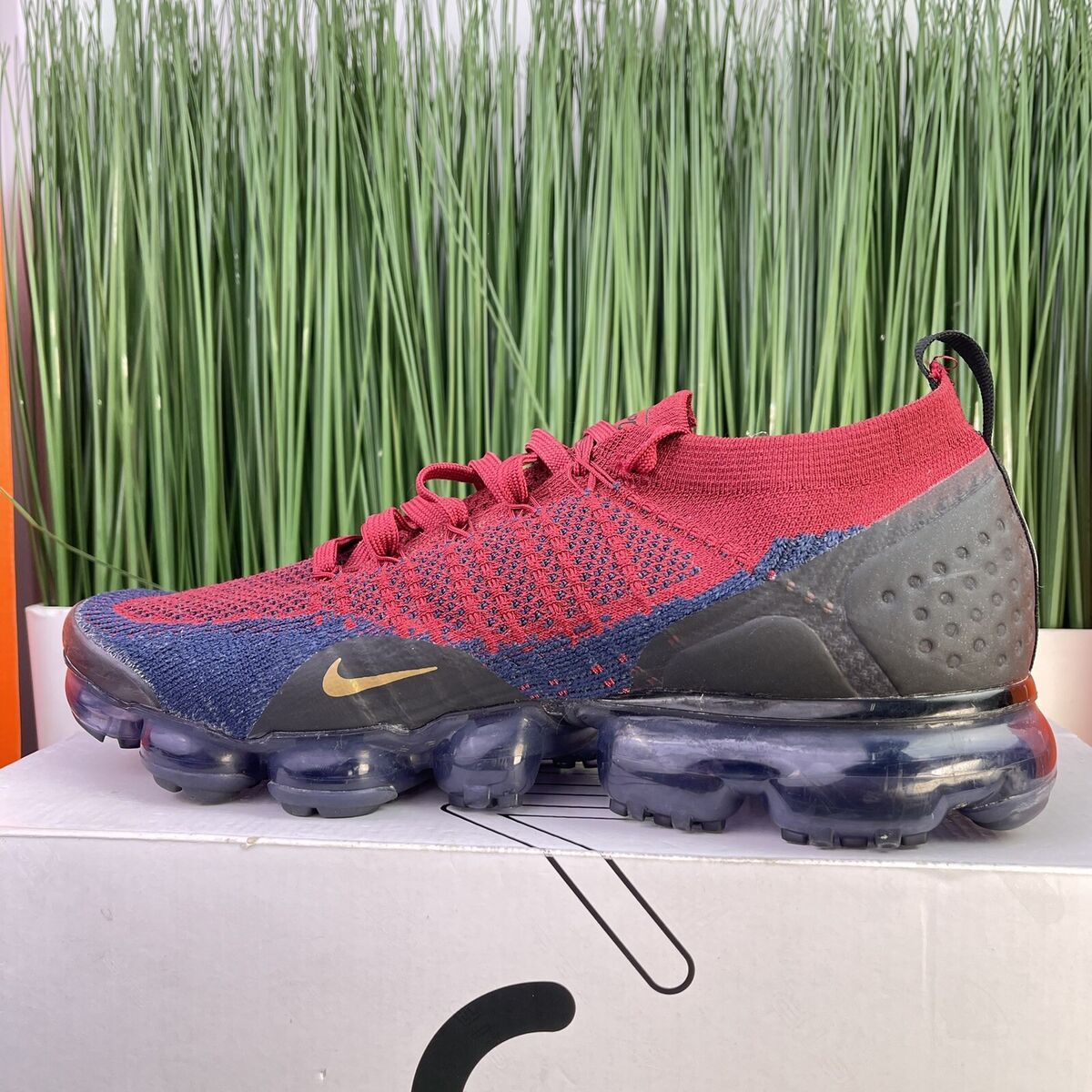Nike Air Vapormax Flyknit 2 Olympic Team Red Gold Mens Shoes Nike Air Vapormax Flyknit 2 Olympic Team Red Gold Mens Shoes
