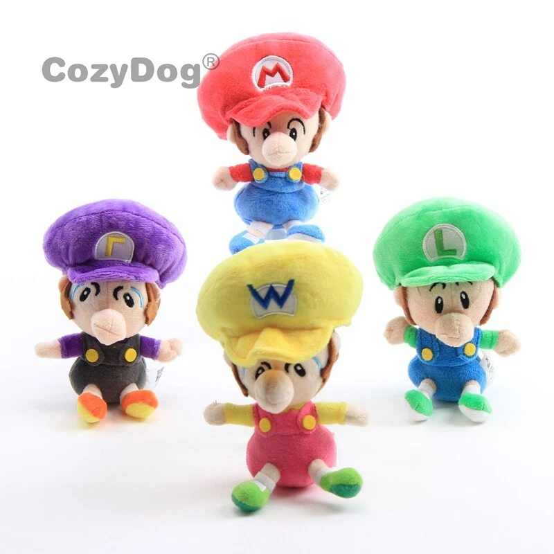 Super Mario Bros. Run Baby Mario Luigi Baby Waluigi Wario Plush Toys Soft  Doll | eBay