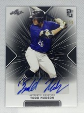 2021 LEAF PERFECT GAME AUTO TODD HUDSON BLACK PAPER  43/50