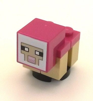 Schaf Lamm Magenta Brick Built 21253 Minecraft LEGO  Minifigur Tier Animal Neu