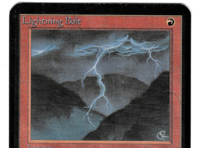 MTG Lightning Bolt Alpha *Silver Signed By Christopher Rush* ULTRA