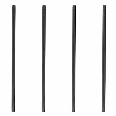 3/4 in. X 48 in. Black Pipe 4 Pack