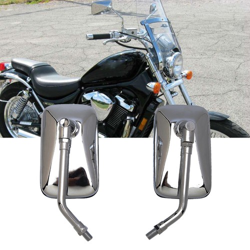 10mm Motorcycle Side Mirrors Chrome for Kawasaki Vulcan VN 1500 1600 500 800 900 - Picture 8 of 9