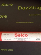 Selco Infra Red Silica Heater Element 650W 240V Sunhouse HF35 ST25P 489mm 19 1/4