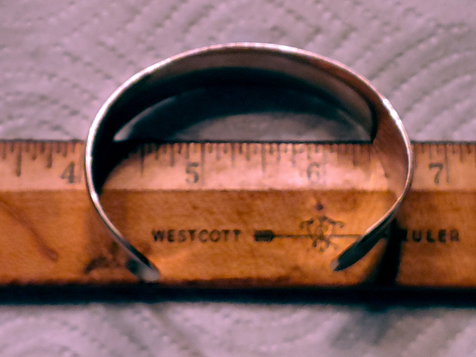 Solid Smooth Sterling Silver Cuff Bracelet Stampe… - image 5