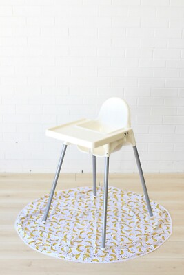 MR THEO 120cm baby toddler kids messy splat mat - feeding high chair waterproof