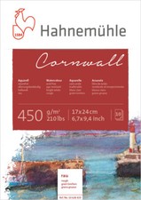 Hahnemühle Aquarellblock Cornwall rau 450g/m², 10 Blatt, verschiedene Größen 