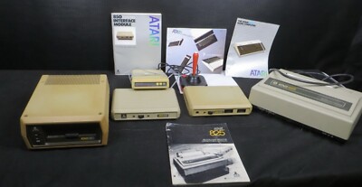 Atari Lot Computer Peripherals 810 Diskdrive 825 Printer 835 Modem 850 Interface