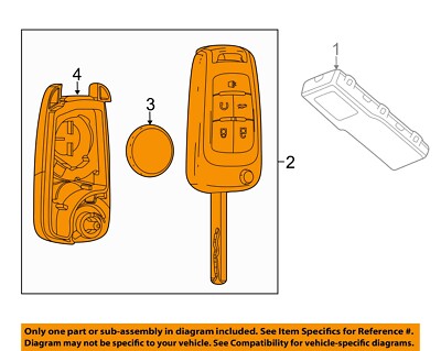 GM OEM 15-18 Trax Electrical Keyless Entry Components-Key 13504265