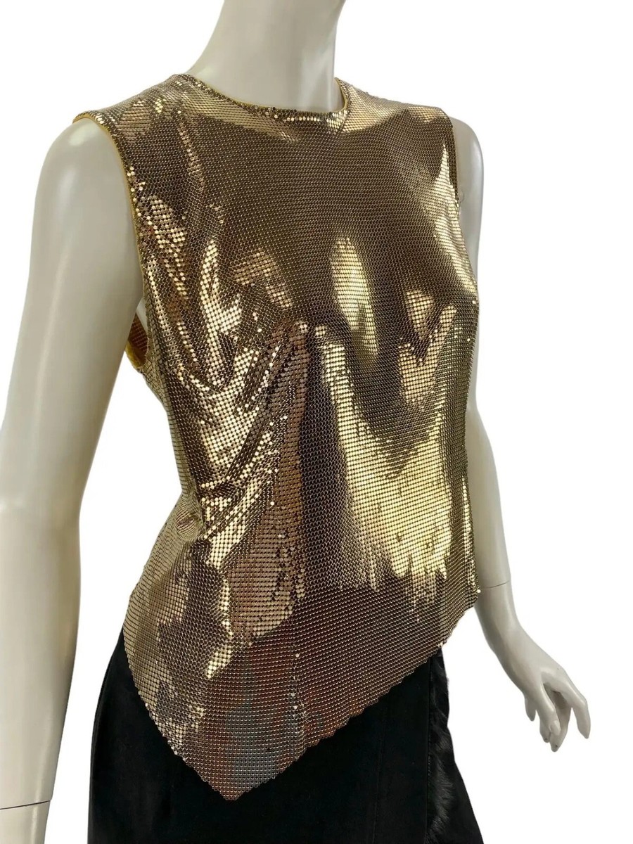 F/W 1994 Vintage Gianni Versace Couture Gold Metal Mesh F/W 1994 Vintage Gianni Versace Couture Gold Metal Mesh