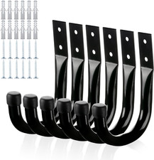 6Pack Heavy Duty Garage J Hooks for Extension Cord Tool Cable Utility Wall Hooks