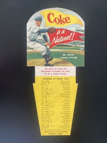 1952 Coca Cola Playing Tips Ed Lopat (Nice Shape, No Creases)