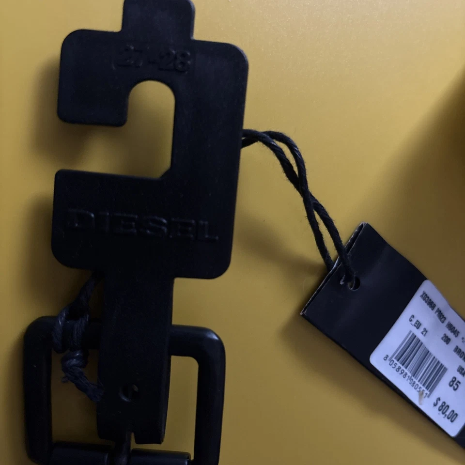 Cinturón Diesel X03968 Talla 27-28 Cuero Marrón Interior Negro Exterior Nuevo Foto 3 de 4