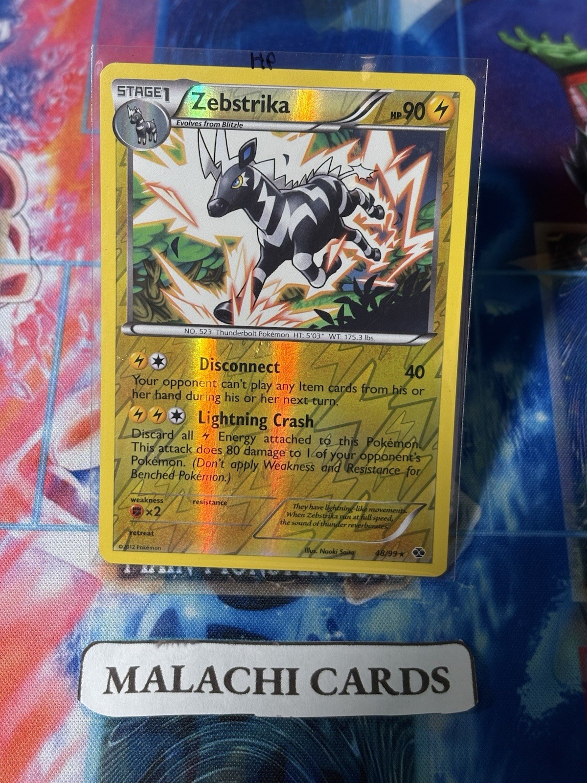 Pokemon x1 Zebstrika - Next Destinies (Reverse Holo 48/99) (Heavy Play!)