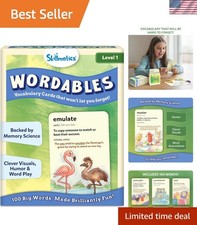 Vocabulary Flash Cards for Kids - Learn 100 Words with Wordplay, Visuals,  S...