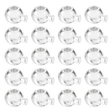 20Pcs, Crimp Beads for Jewelry Making 3.5mm Spacer Bead Cover Silver