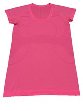 Lululemon Swiftly Tech Hip Length Pink Short Sleeve Running Gym Womens Size 8