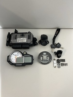 12-14 2013 Bmw S1000RR Speedometer Ecu Ignition Lockset Key Rear