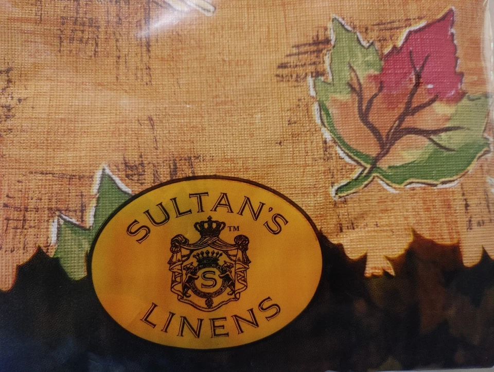 Vintage Sultan's Linens Vinyl Table Cloth Fall HARVEST 52"x70" Easy Care - Image 3 of 4
