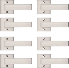 Probrico 8 Pack Brushed Nickel Dummy Door Handles 8 Pack, Satin 