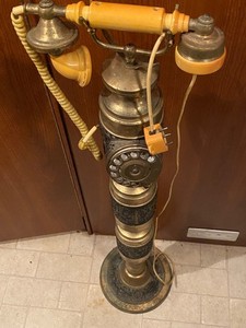 Vintage Japanese James Mont style Brass 42” Telephone.