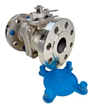 WARREN 2" Class 300 Flanged End Ball Valve Full Port Stainless Steel, Fire Safe