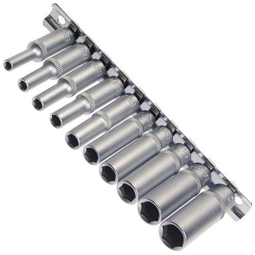 "10 X Lange SteckschlüSsel-EinsäTze Stecknuss SAE Zoll ZÖLlig 1/4\"-Antrieb"-image