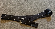 Ralph Lauren Rugby Silk Skull  Crossbones Belt