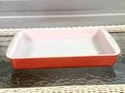 VTG Pyrex 232 Pink Flamingo Milk Glass Oblong Baking Dish 2 QT USA Made Ovenware