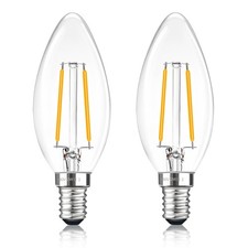 Liuyife C35 E14 2W LED Candle Light Bulbs, Warm White 2700K, SES